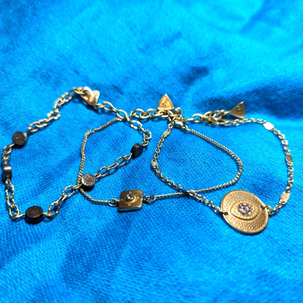 Silpada K&R Brass set of 3 adjustable bracelets